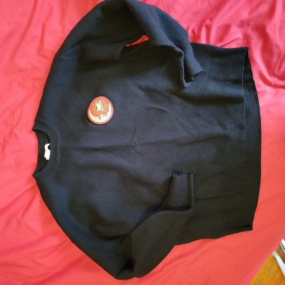 H&M Black Balloon Sleeve Sweater with Patch - Picture 6 of 9